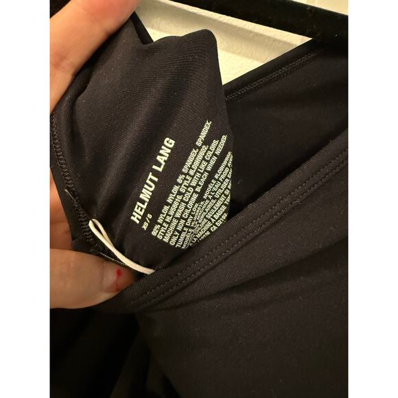 Helmut Lang XS/S Ruched Bodycon Midi Jersey Dress $495 Long Sleeve Black - Picture 8 of 12